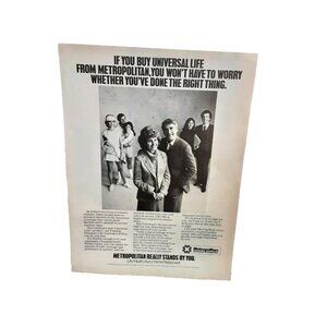 1984 Metropolitan Life Insurance Stands By You Original Print Ad vintage